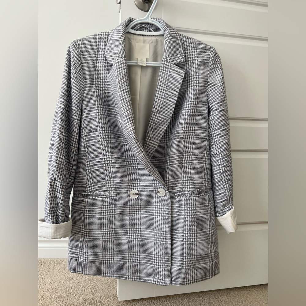 H&M blazer (grey blue)